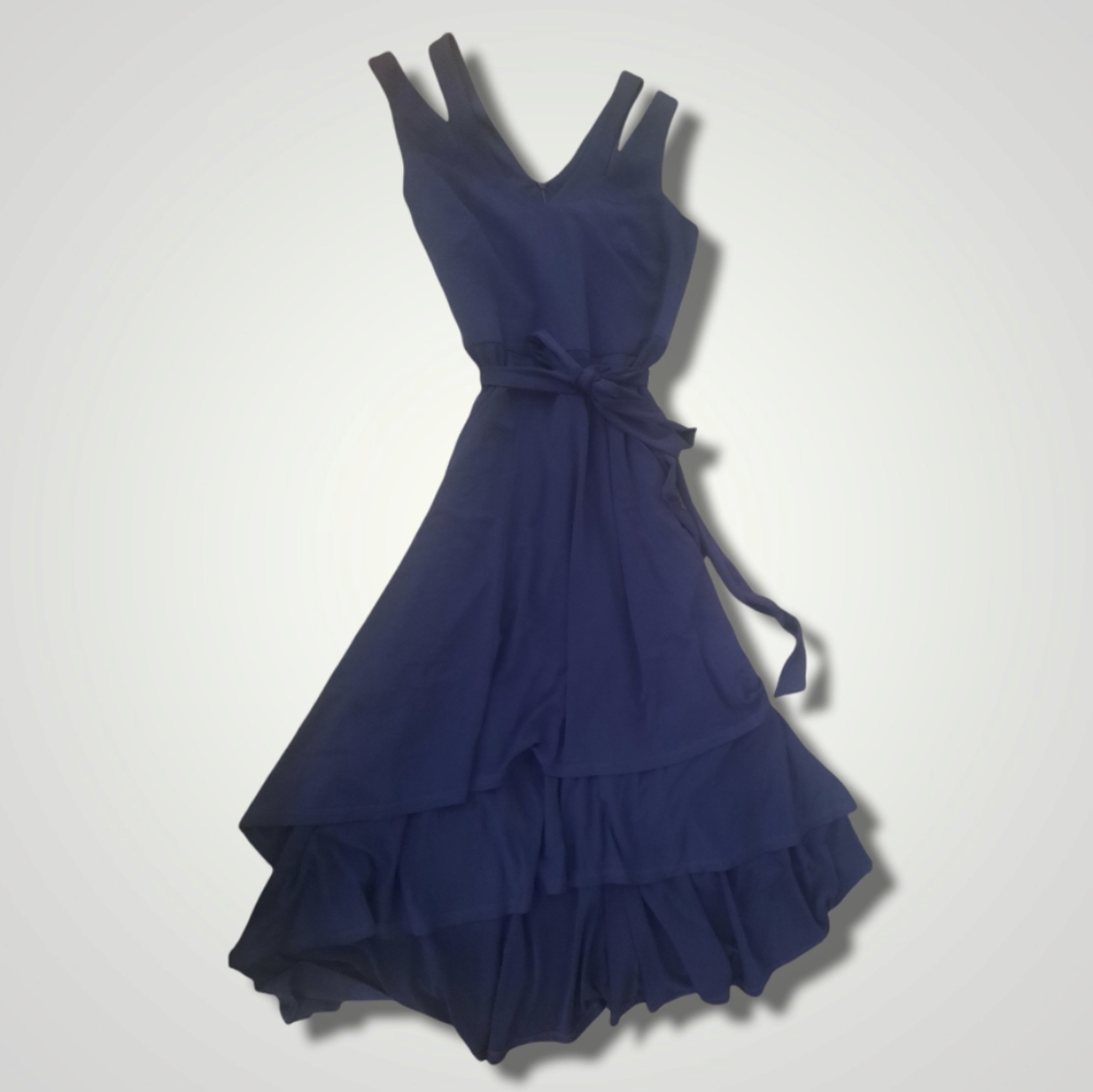 NWT Vince Camuto Split Shoulder Hi-Low Dress